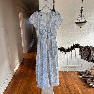 NWOT Target Universal Thread Light Blue Flutter Sleeve Midi Dress Medium